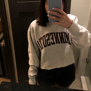 minnesota cropped crew neck